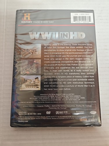 WWII in HD (DVD, 2009) New Sealed History Channel World War 2 Nazis Military - Foto 2 di 7