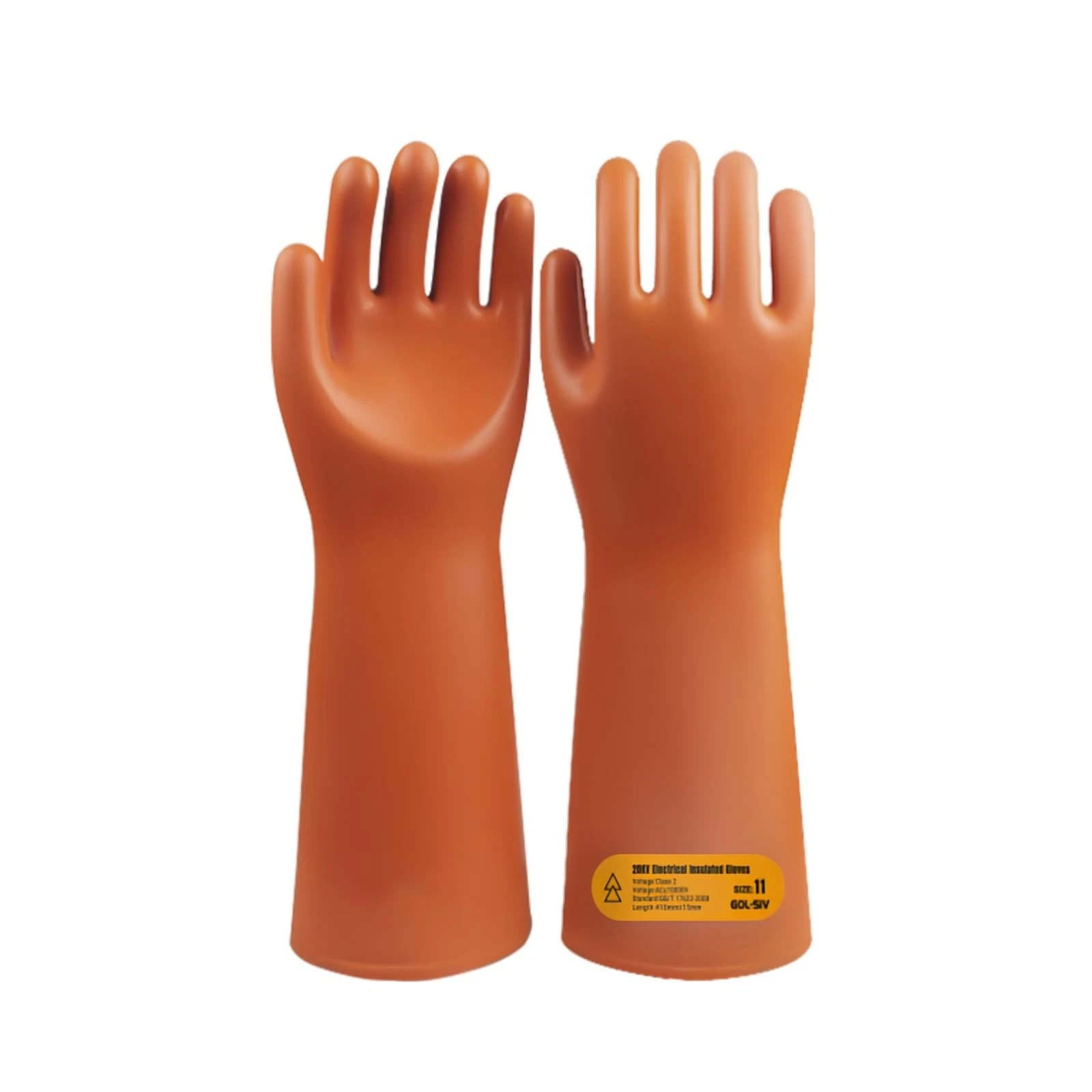 Insulated High Voltage Electrical Gloves - Class 2 ASTM Compliant Safety Gear