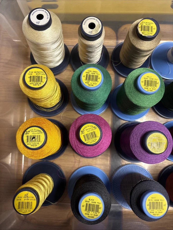 20 Partial Robison-Anton Rayon Embroidery Thread Spools Up To 5500 Yds Each - Image 2 of 4