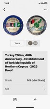 Turkey 20 Lira 40th Anniversary -Established Of Turkey Republic Of Northern Cypr