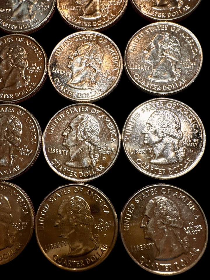 2008 D Washington Quarter Alaska 24k Gold Plated Lot Of 20. - Z8AF - Image 2 of 4