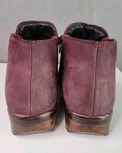 Naot Helm Bourdeaux Burgunderrot Leder Seitenreißverschluss Stiefelette Damengröße 11-11,5 - Bild 8 von 14