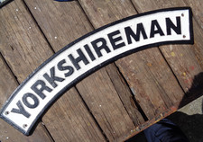 YORKSHIREMAN cast iron Railway LNER Sign 26" long with raised lettering