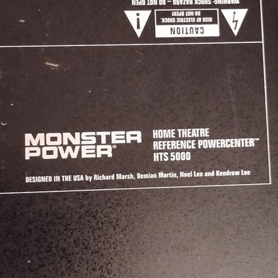 Monster Power HTS 5000 Home Theatre PowerCenter 10 Outlets Rack Mount 120V