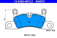 Ate Bremsbelagsatz Scheibenbremse 13.0460-4872.2 FüR Vw Touareg Porsche Cayenne