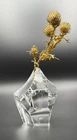 Steuben Crystal “Thistle Rock” Sculpture James Houston Gold Vermeil Sterling