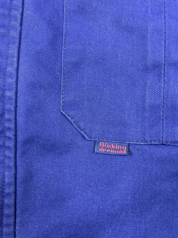 Vtg Bucking Dreinaht German Firefighter Work Jacket Blue Orange Size 50 (M/L) - Image 4 of 4