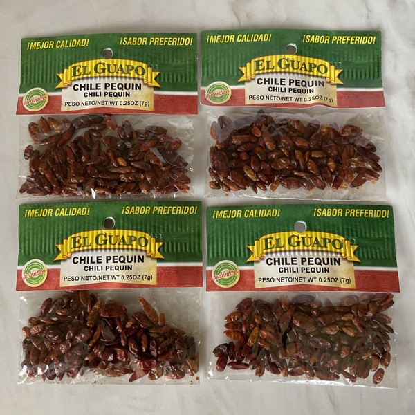 Pequin Chiles Enteros Secos Chile Piquin Entero Paquete de 4