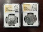 2024 $1 Morgan and Peace Silver Dollar 2pc Set NGC MS70