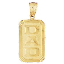 Dad Charm Pendant 14k Gold 4.4 Grams
