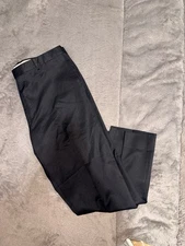 JB Britches Pants Men’s 35x31 Black Wool Blend Flat Front Classic Fit