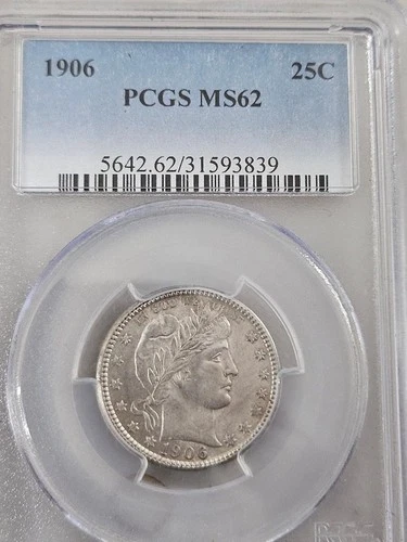 1906 Barber Quarter MS 62