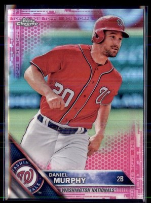 2016 Topps Chrome Pink Refractor Daniel Murphy Nationals 198