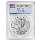 2024 (W) $1 American Silver Eagle PCGS MS70 FS Flag Label
