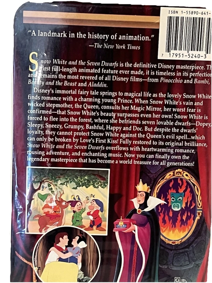 SNOW WHITE AND THE SEVEN DWARFS Walt Disney's Masterpiece Collection RARE - Image 3 of 4
