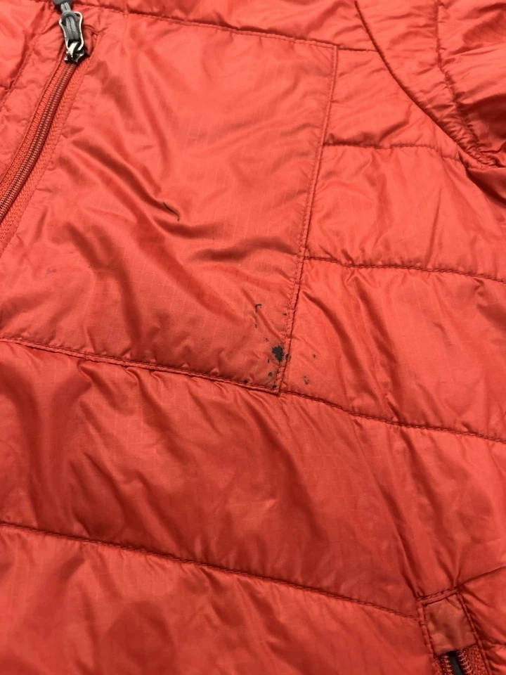 Ibex 夹克男式大号羊毛 Aire Puffy 拉链橙色户外远足 — 第 2/4 张图片