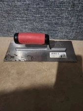 Marshalltown NT677 Steel Soft Grip Handle Square Notched Trowel 11" x 4-1/2"