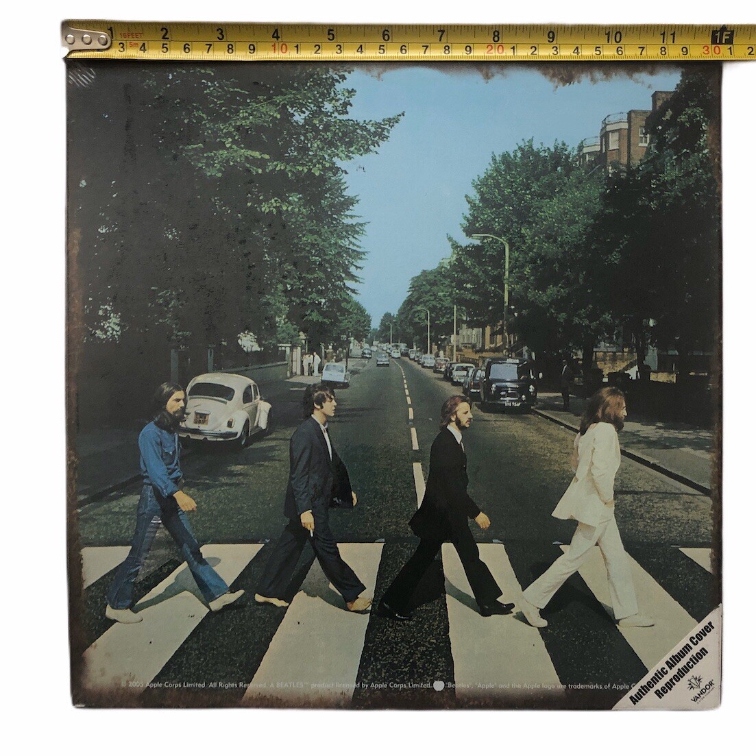 Vtg The Beatles Abbey Road Album Cover Metal Sign Vandor Apple