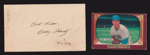 Bobby Shantz ( Debut 1949 ) A's NYY STL  SIGNED AUTOGRAPH AUTO 3x5 GPC INDEX COA - Bild 1 von 2