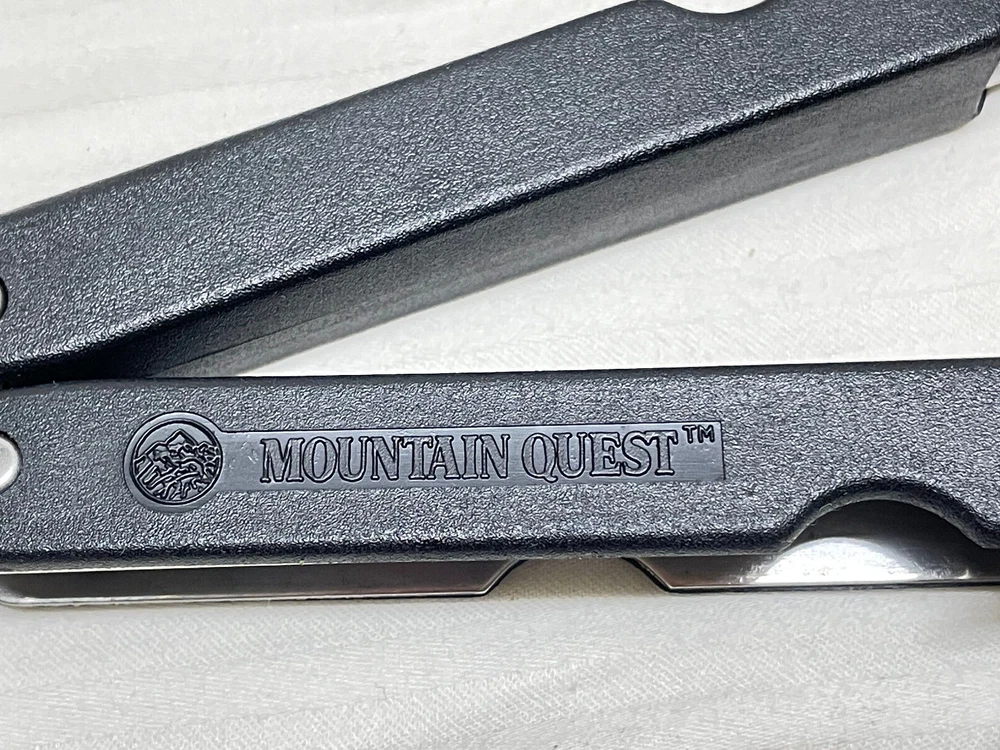 Multi-Tool Multitool Mountain Quest (9-in 1) Black w/Mach 3 Sheath Camping Handy