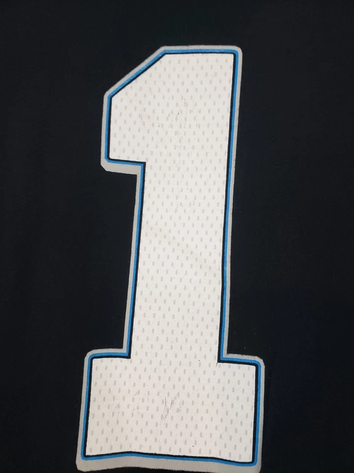 (M5) Carolina Panthers Newton #1 Camiseta Para Hombre Talla 2XL Camiseta Negra Super Bowl 50 Foto 3 de 4