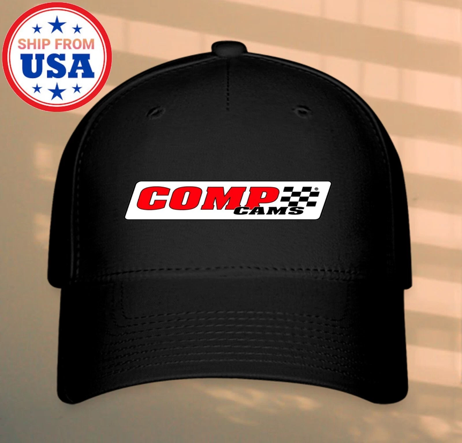 COMP Cams Black Hat Baseball Cap Size S/M & L/XL