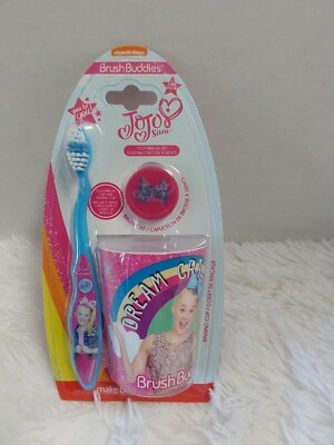 Nickelodeon Jo Jo Siwa Brush Buddies Toothbrush, Cap & Rinsing Cup Set BNWT!