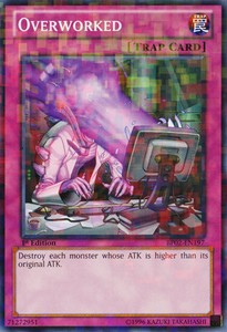 Overworked - BP02-EN197 - Mosaic Rare - 1st Edition x3 - Near Mint