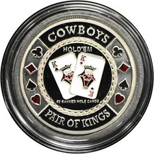 Casino Poker Card Guard Cover Protector COWBOYS silver color