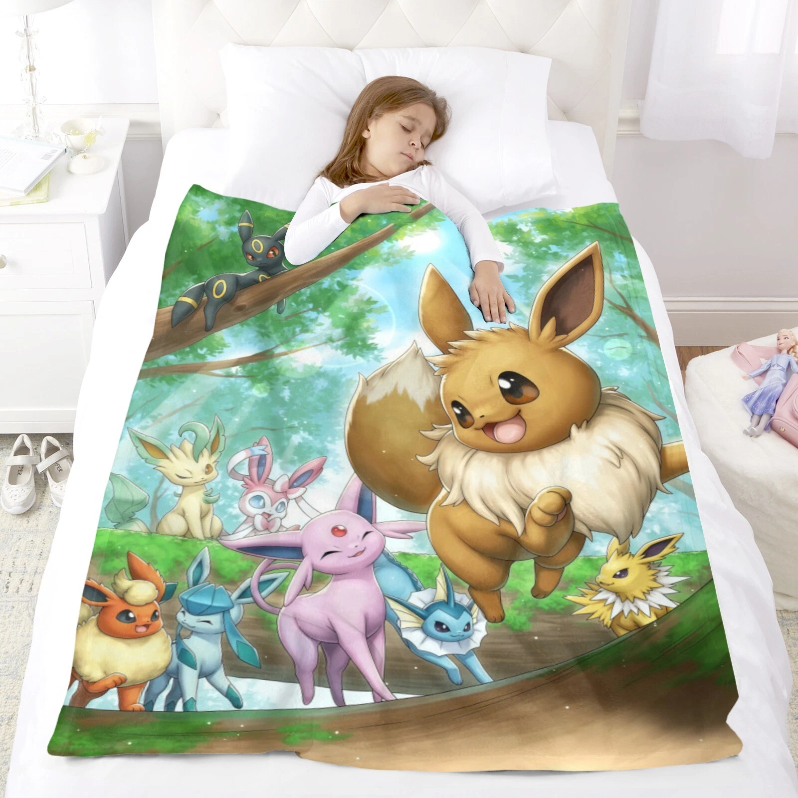 Eevee Blanket Soft Bed Sofa Couch Throw Cozy Lightweight Birthday Gift