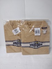 2 Pack Galaxy School Uniform Polo Collared Shirt- Size 12 Khaki Short Sleeve