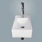 Bathroom Ceramic Vessel Sink Wall Mount Vanity Rectangle Porcelain Faucet White — photo 7