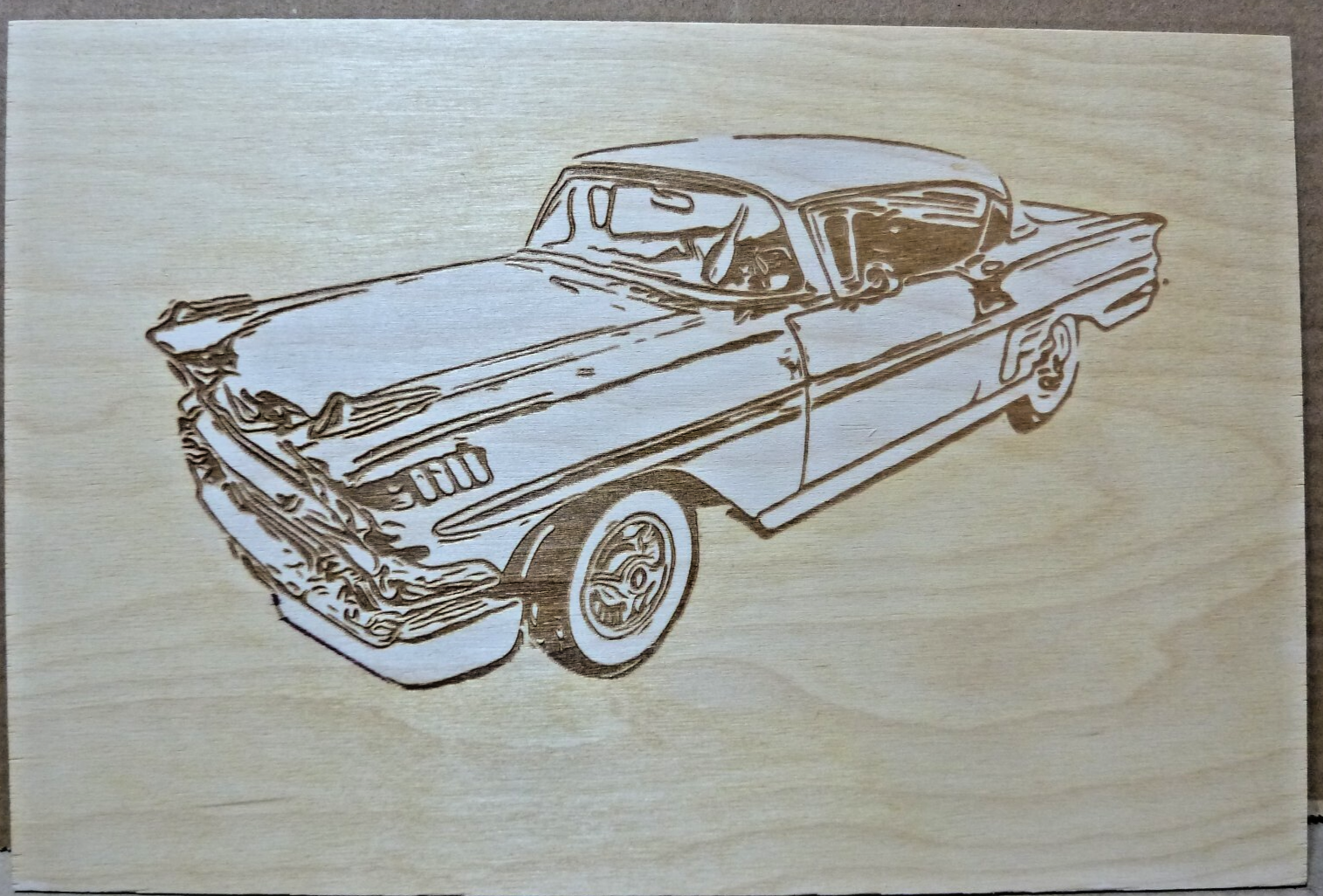 Wood Distressed 58 Chevy Wall Hanging Plaque-Art-Decoration Engraved | eBay
