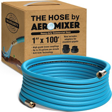 1 Inch x 100 Ft Heavy Duty Kink-Free Garden Hose with Adapters, 650 PSI