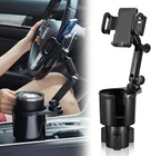 2 in 1 Car Cup Holder Phone Mount Adjustable Base Expander for SUV Truck