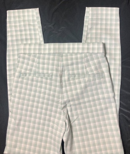 New Womens Hollister Ultra High-Rise Plaid Pant Small S Green White Plaid NWT - Picture 5 of 5
