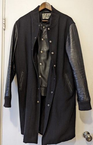 OAK NYC - Hybrid Layered jacket long leather coat - Picture 4 of 9