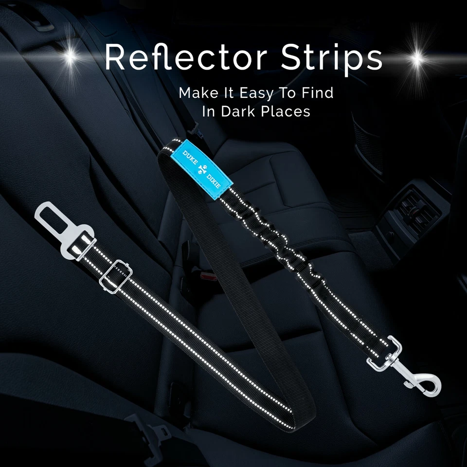 Correa de cinturón de seguridad para perros cinturón de seguridad elástico para mascotas coche arnés ajustable paquete de 2  Foto 4 de 4