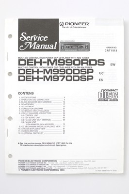 Pioneer DEH-M990RDS DEH-M990/M970 Dsp Original Service Manual/Wiring