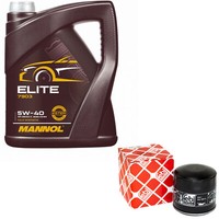 MotoröL Set 5W40 5 Liter + ÖLfilter 38813 FüR Skoda Felicia I II 1.3 6U1 6U5