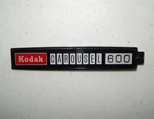 VTG Eastman Kodak Parts Carousel 600 Slide Projector Name Plate FREE SHIPPING!
