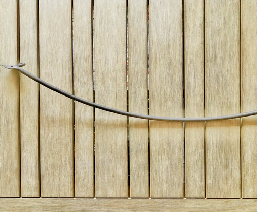 32" TOWEL BAR "EVENING SHADE" MATTE BROWN IRON; ARTISAN MADE BY URBAN FORGE, USA - Picture 8 of 10
