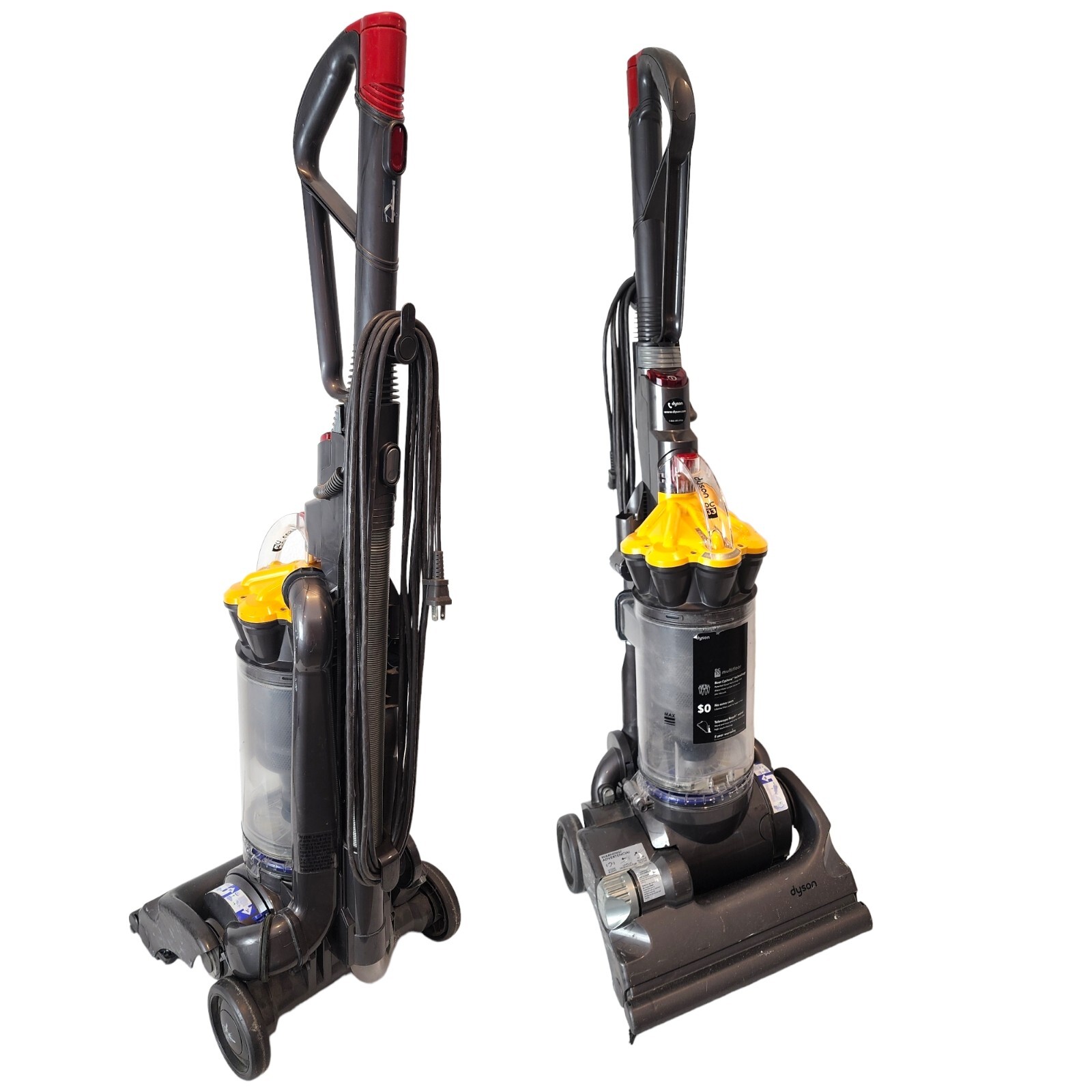 Dyson Model DC33 Multi Floor Bagless Upright Vacuum Cleaner EUC Tested