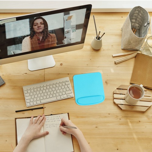 1pc Memory Cotton Mouse Pad Computer Table Cushion Wrist Rest Support Mouse Pad - Afbeelding 7 van 12