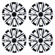 13 Wheel Covers Hub Caps Fit R13 Tire Steel Wheels White Lacquer Black