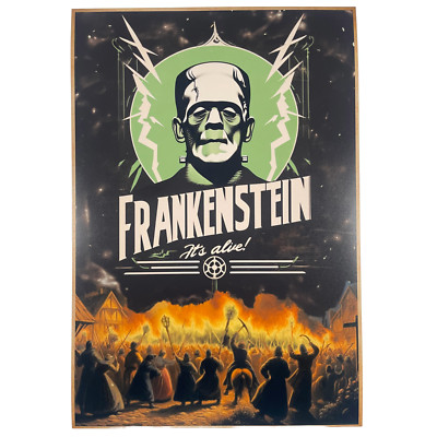 Frankenstein Poster Classic Monsters Vintage Style Art Monster Posters Print