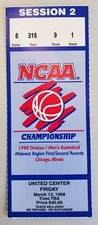 NCAA Basketball Tournament Ticket Stub 3/13 1998 Detroit St John's Purdue Hayes