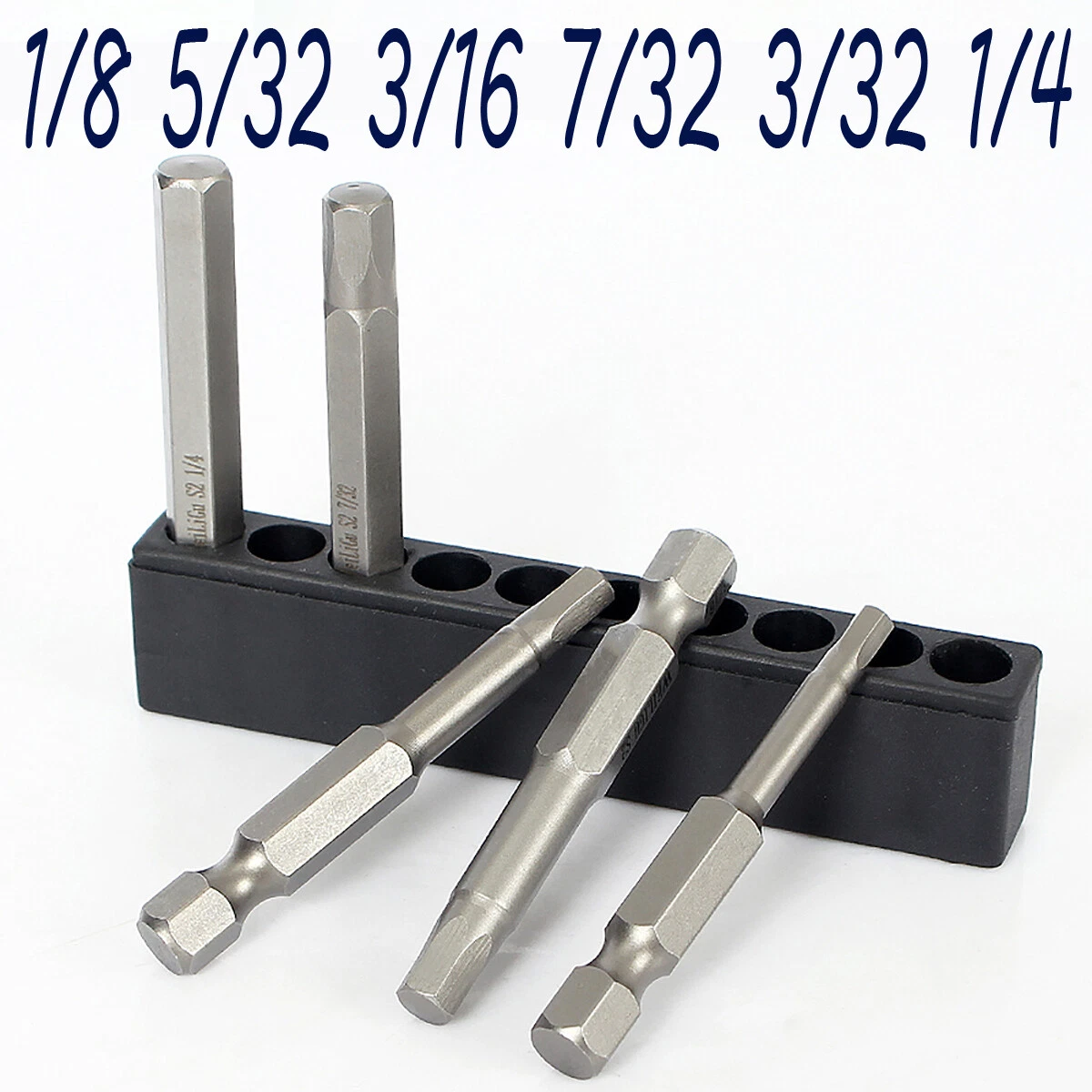 Imperial Hex Key Allen Bit Set 1 8 5 32 3 16 7 32 1 4 Hexagon Driver Power Drill