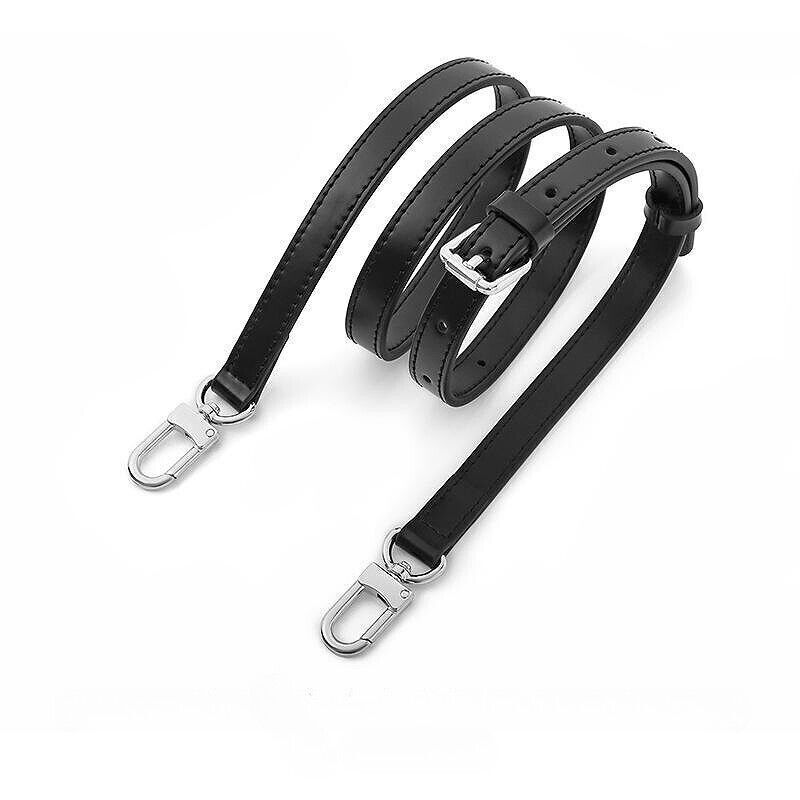 Handbag Strap Replacement Black Genuine Leather Shoulder Crossbody Bag-image