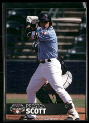 Preston Scott 2018 Hickory Crawdads 2nd Second Half Team Set